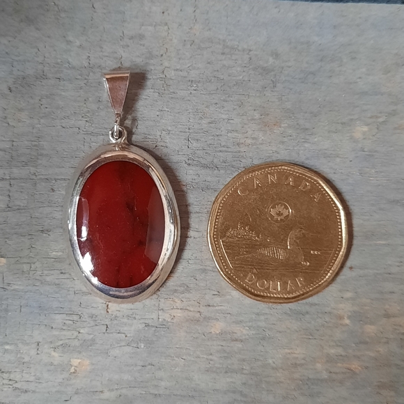 Vintage Mexican Red Jasper Sterling Silver Necklace - Picture 13 of 16